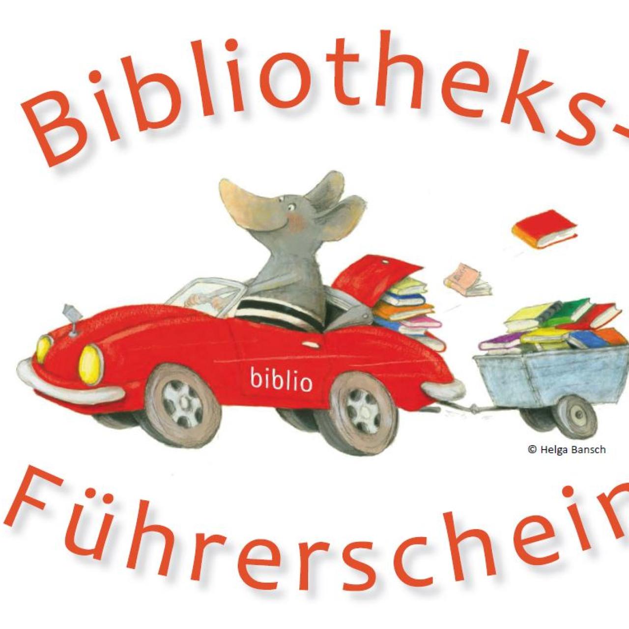 Kindergartenkinder machen den Bibliotheksführerschein